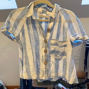 Free people linen/cotton button down T